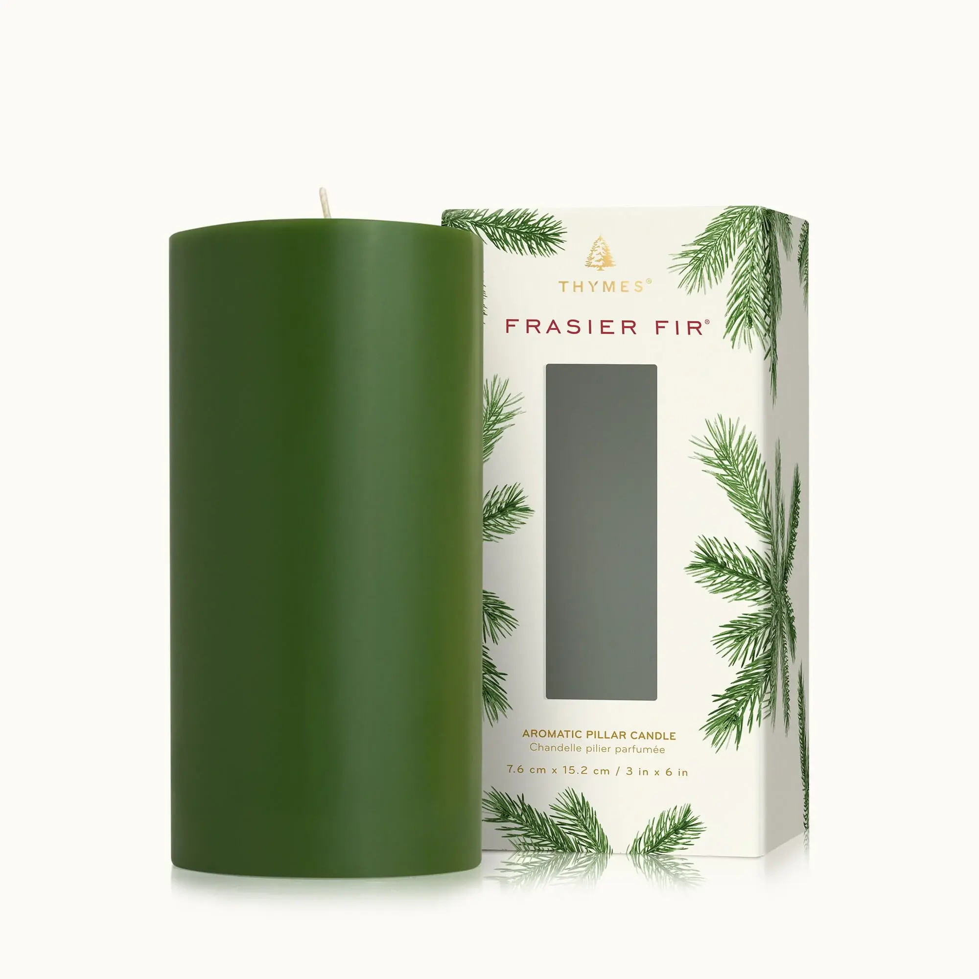 Thymes Frasier Fir Pillar Candle 3x6"