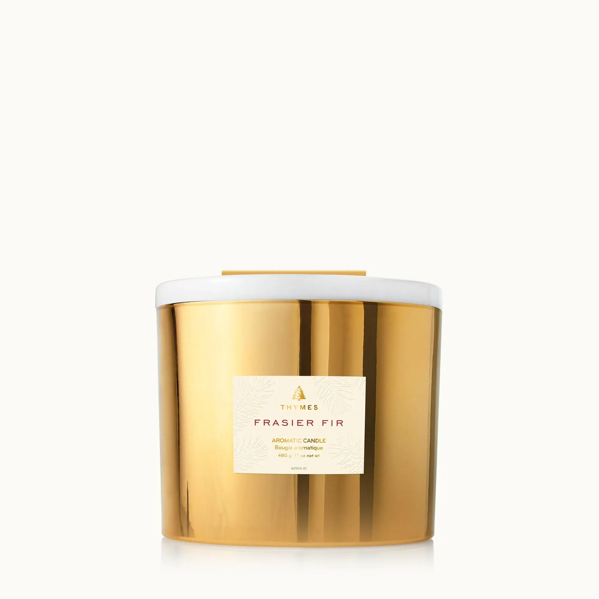 Thymes Gold Poured Candle Frasier Fir 17oz