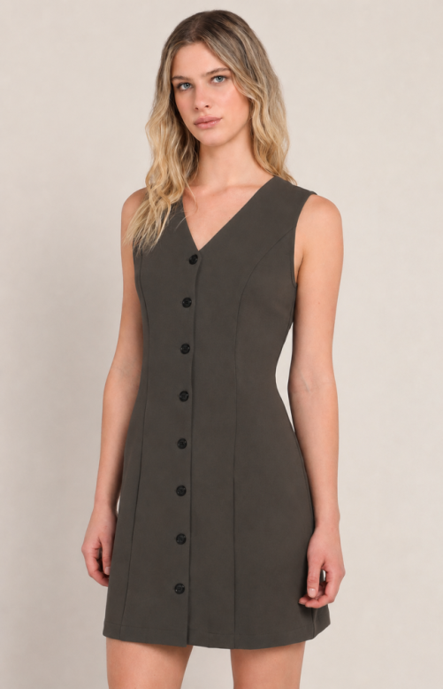 Dex Button Up Mini Dress
