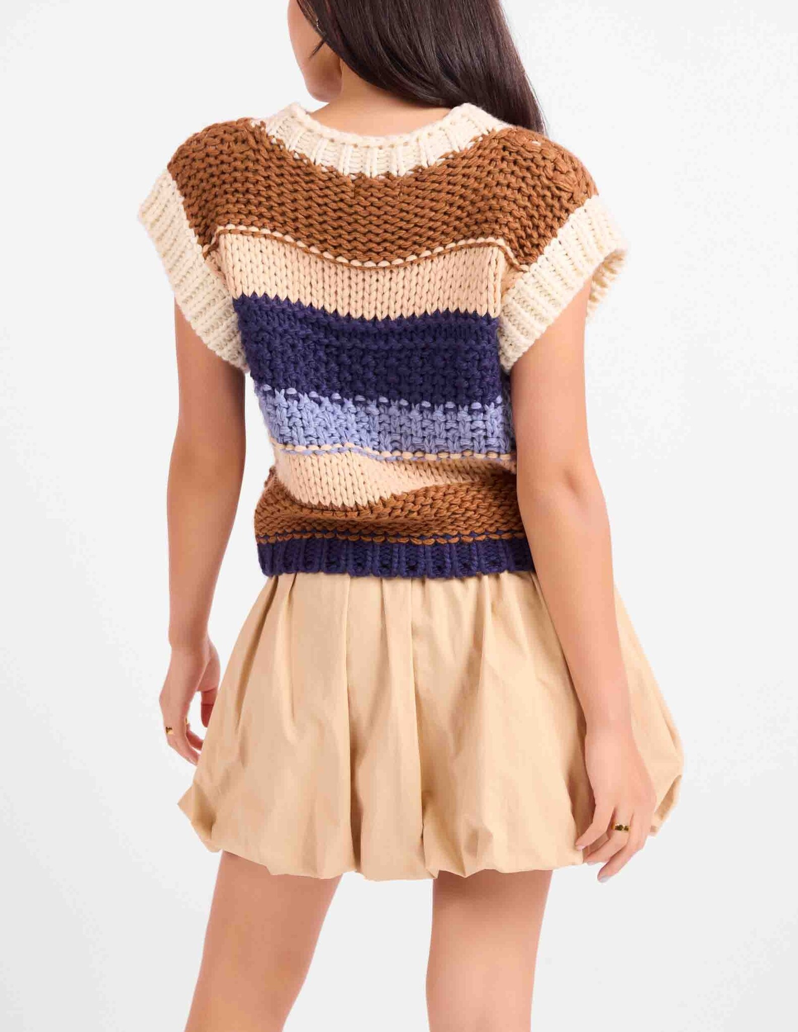 Sadie and Sage Bookmark Stripe Sweater Vest