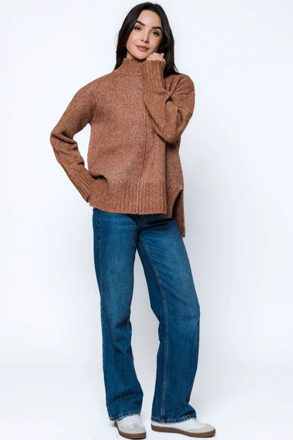 Orb Sylvie Mock-Neck Sweater