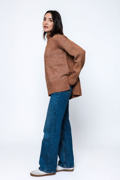 Orb Sylvie Mock-Neck Sweater
