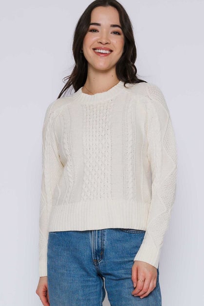 Orb Willa Cabled Raglan Pullover