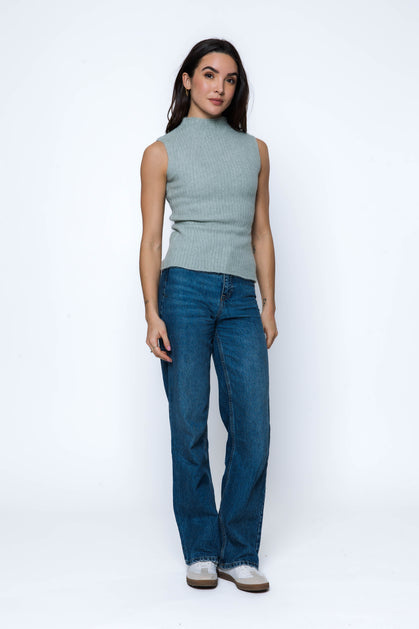 Orb Kimmie Mock Neck Sweater Tank