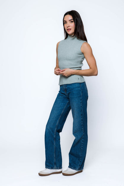 Orb Kimmie Mock Neck Sweater Tank