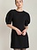 Black Tape Balloon Sleeve Dress