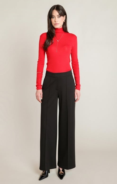 Black Tape Stretchy Dress Pants