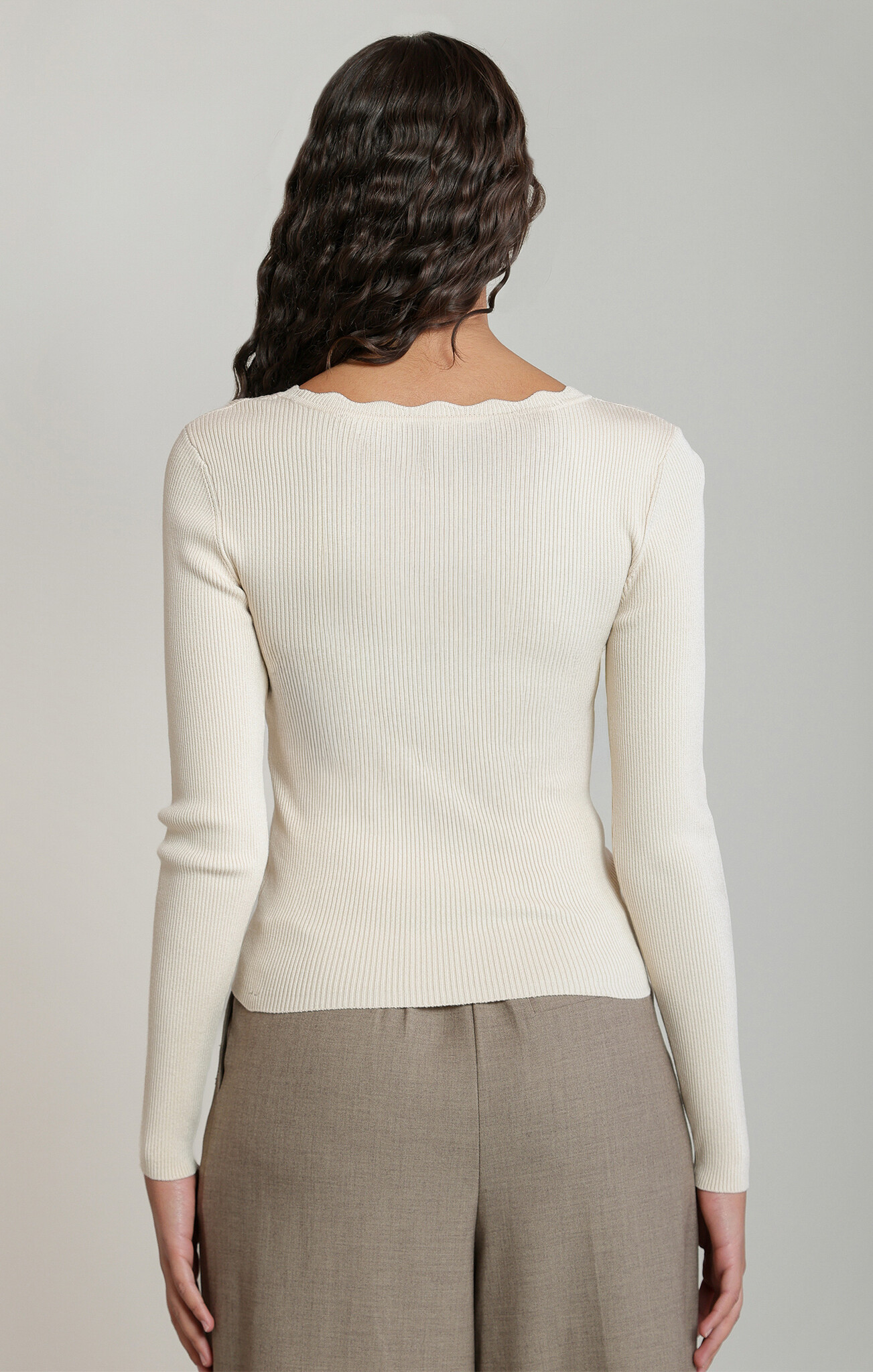 Dex Scallop Neckline Sweater