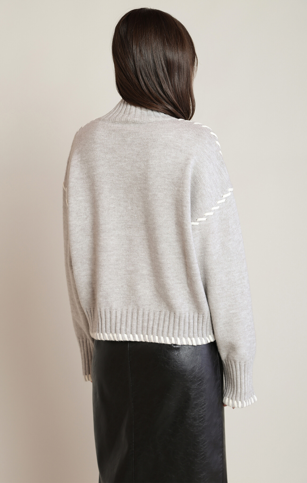 Black Tape Stitch Turtle Neck Sweater