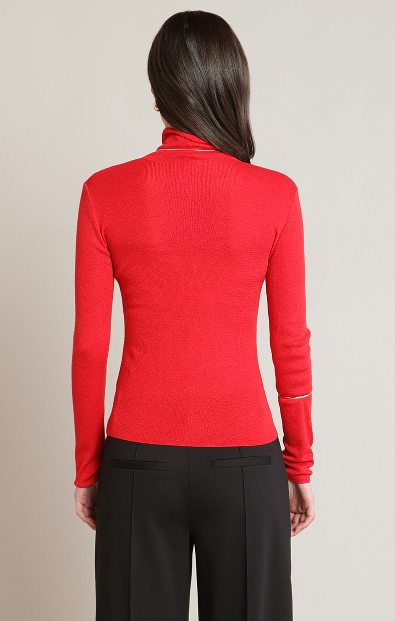 Black Tape Fine Knit Mockneck Top