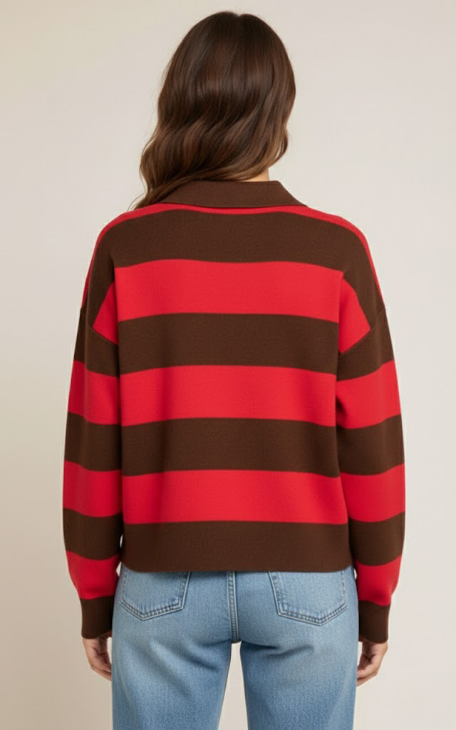 Black Tape Striped Polo Shirt