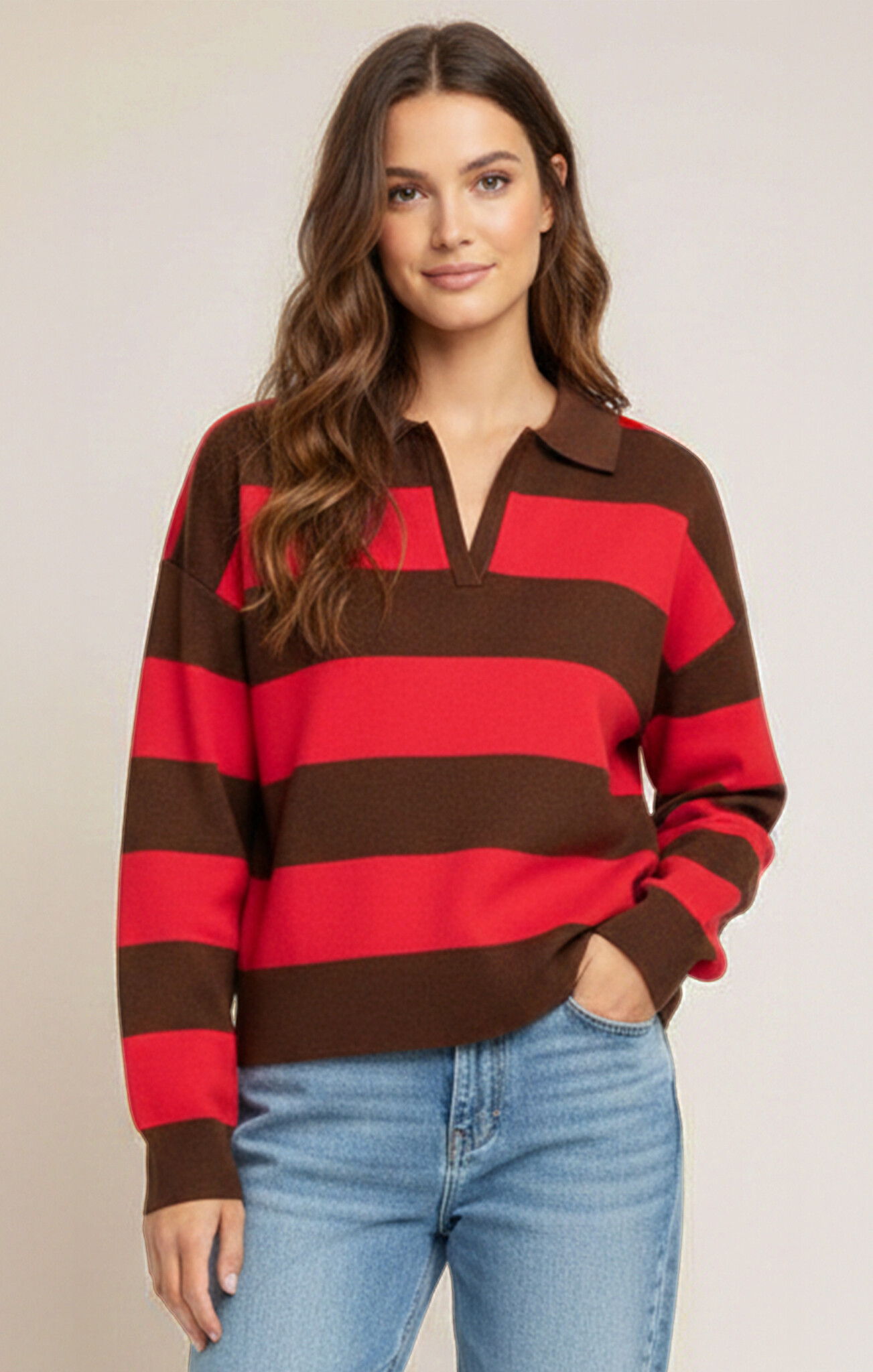 Black Tape Striped Polo Shirt
