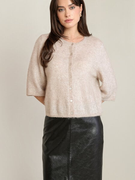 Black Tape Short Sleeve Cardigan