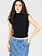 Cest Moi Viscose Blend SS High Neck Top