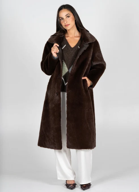 Cest Moi Reversible Long Fur Jacket