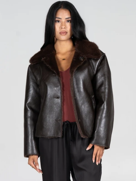 Cest Moi Reversible Short Fur Jacket