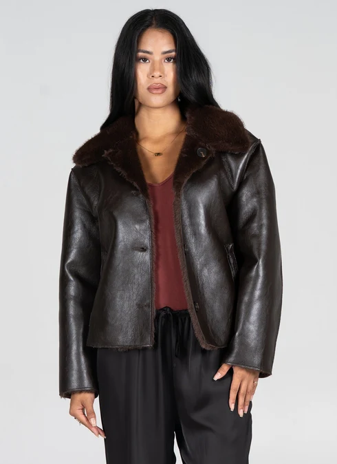 Cest Moi Reversible Short Fur Jacket