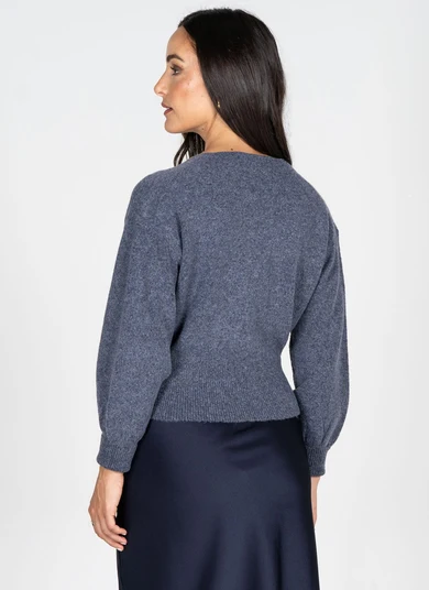 Cest Moi LS Wrap Knit Sweater