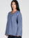 Cest Moi Cable Knit Oversized V Neck Sweater