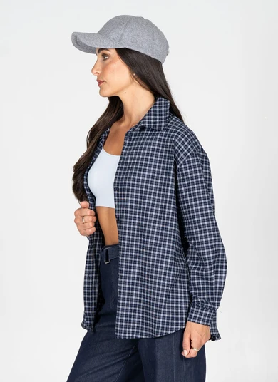 Cest Moi Check Pattern Overshirt