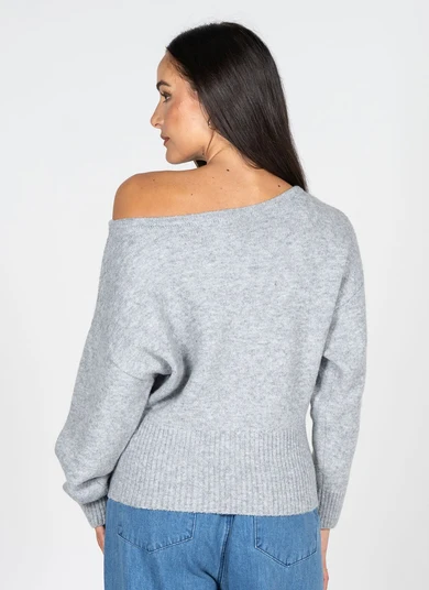 Cest Moi Off Shoulder Knit Sweater