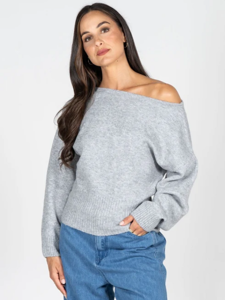 Cest Moi Off Shoulder Knit Sweater