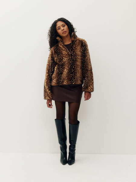 Kuwalla Tachette Faux Fur Zip Up