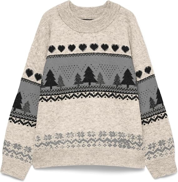 Vero Moda New Santa Nordic High Neck Pullover