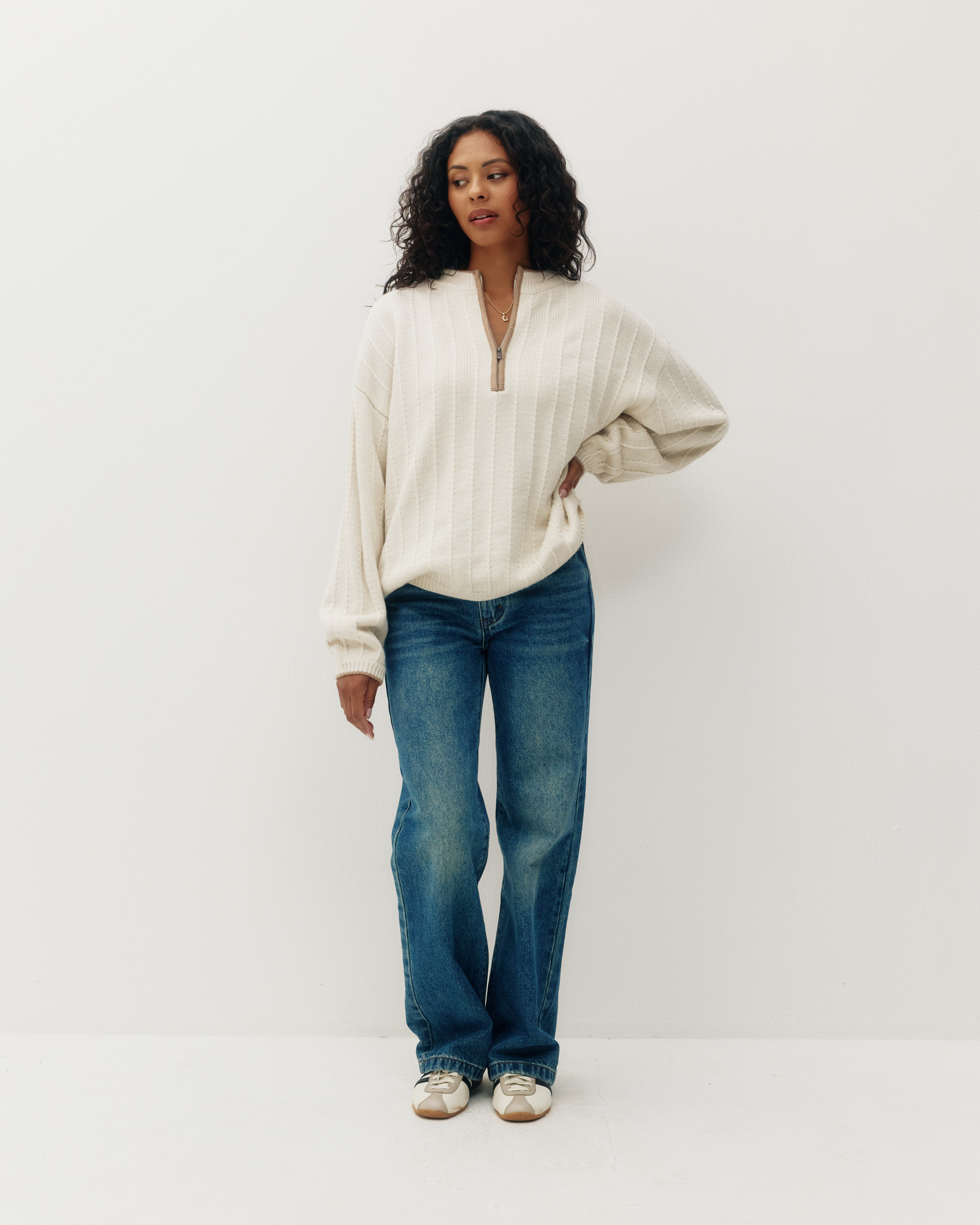 Kuwalla Outline Half Zip Sweater
