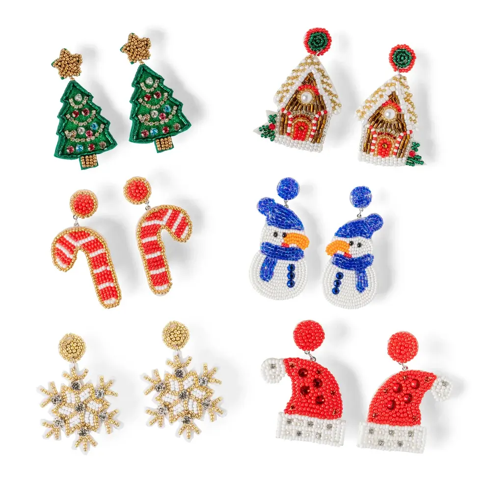 Soul Stacks Holiday Sprit Beaded Earrings