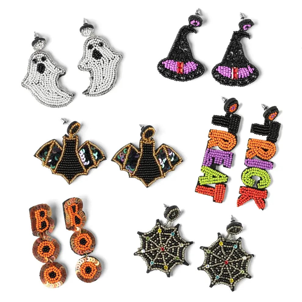 Soul Stacks Halloween Spooky Beaded Earrings