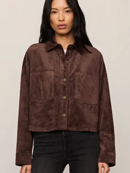 Z Supply All Day Cropped Suede Jacket