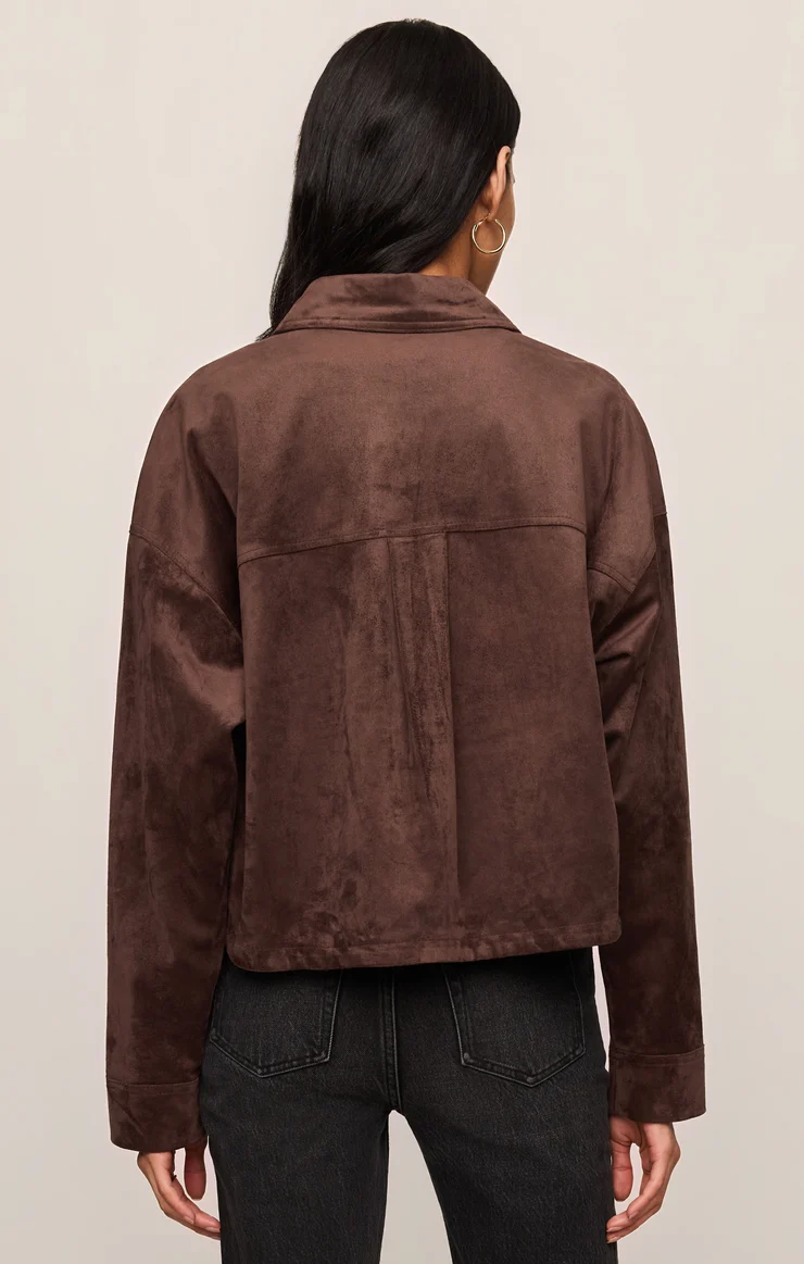 Z Supply All Day Cropped Suede Jacket