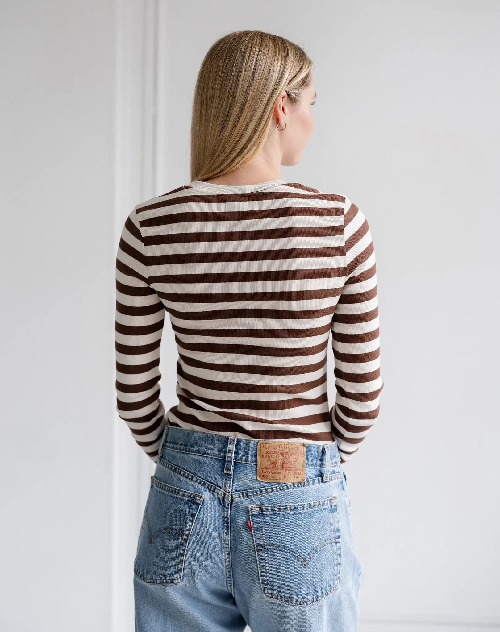 Brunette The Label Ribbed Fitted Long Sleeve