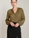 Black Tape Front Button Blouse