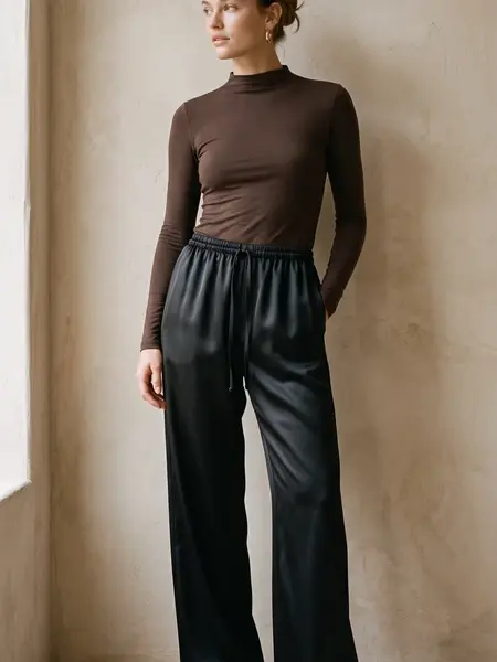 PRIV Lillian Satin Trouser Pants