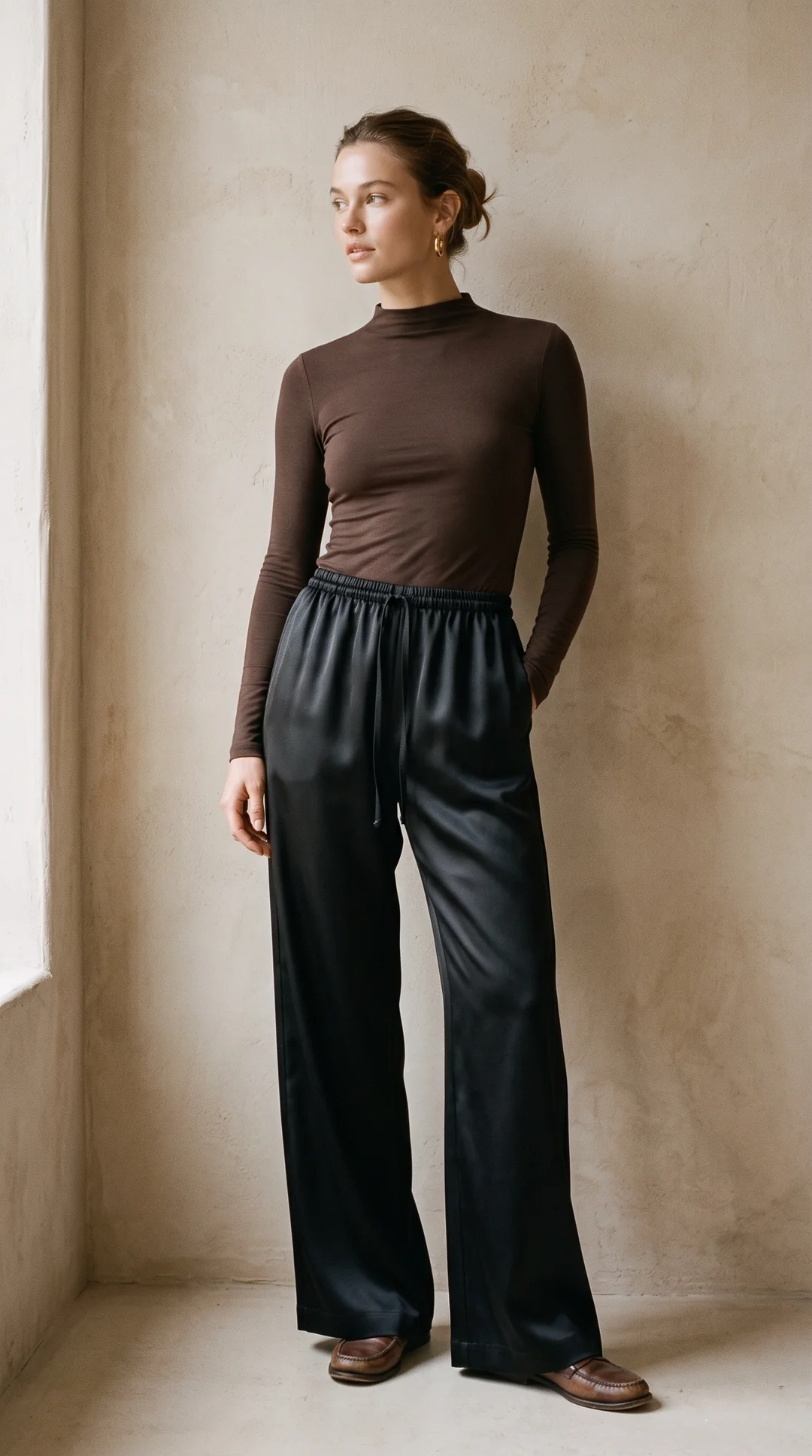 PRIV Lillian Satin Trouser Pants