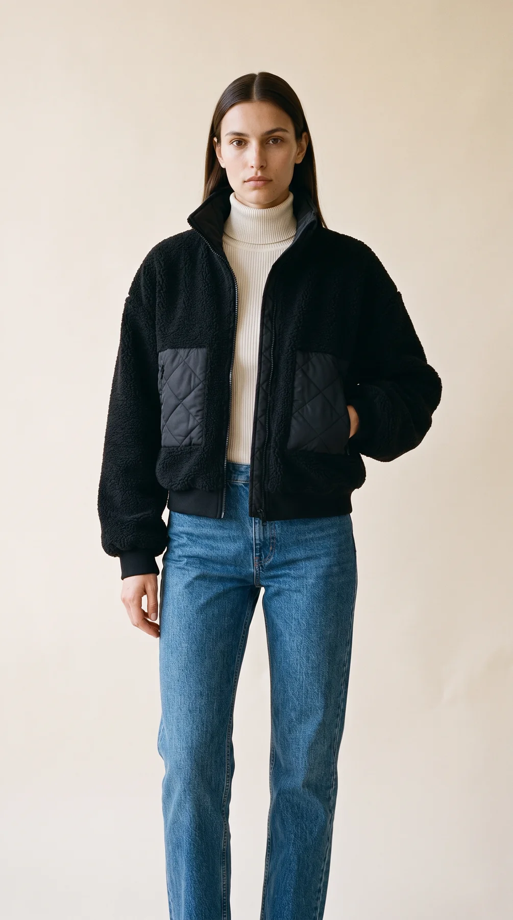 PRIV Tess Teddy Quilted Coat