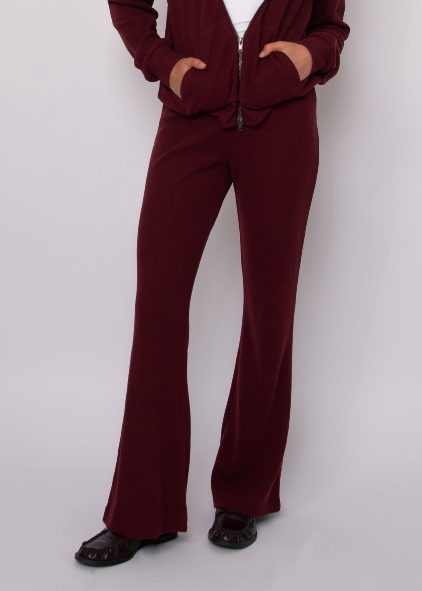 RD Style Fenty Waffle Pull On Flare Pants
