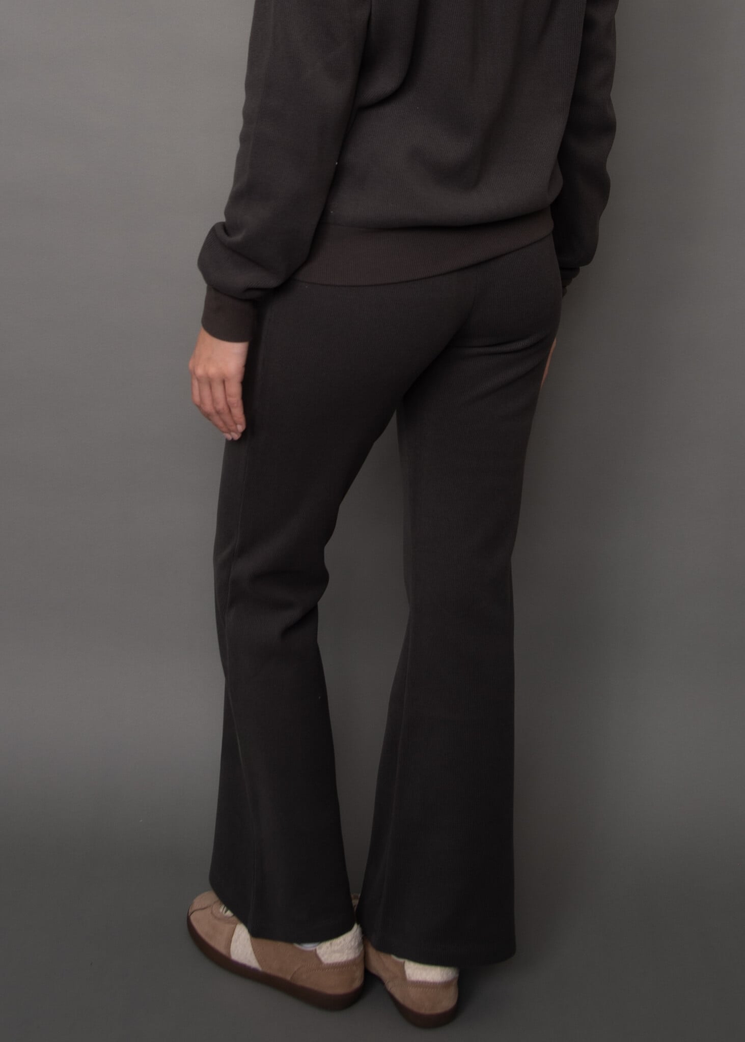RD Style Fenty Waffle Pull On Flare Pants