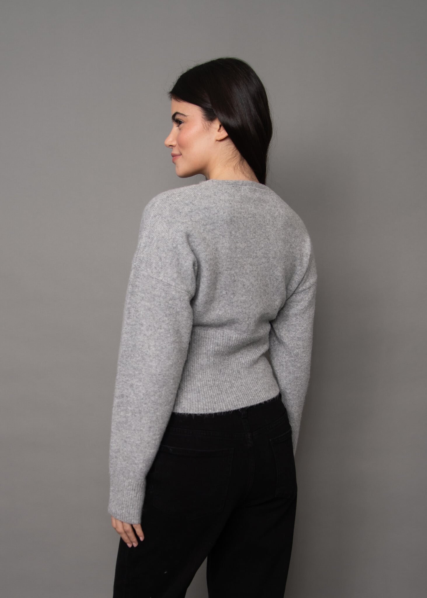 RD Style Othella Long Sleeve Wrap Neck Sweater