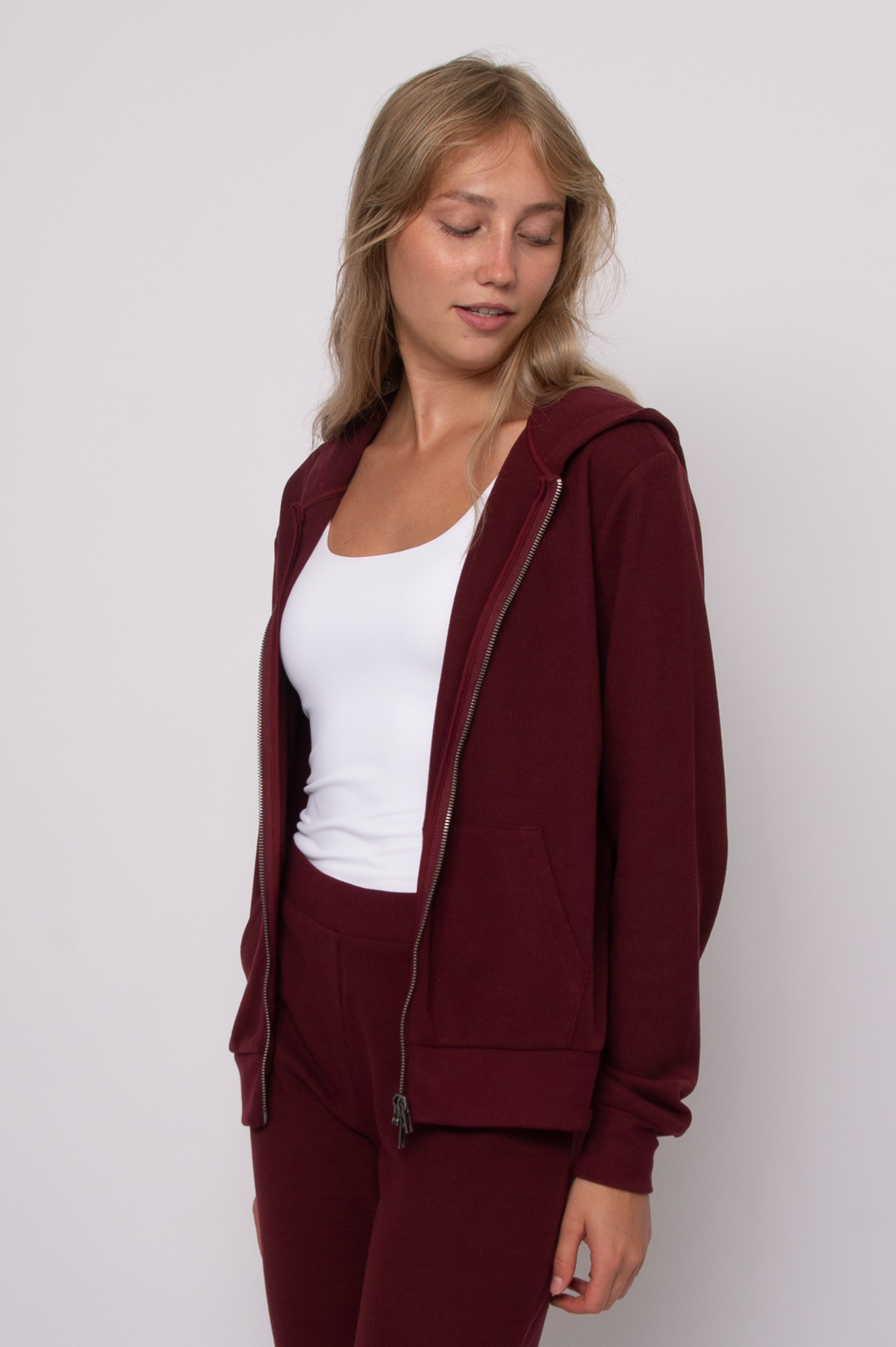 RD Style Hesta Waffle Zip Up
