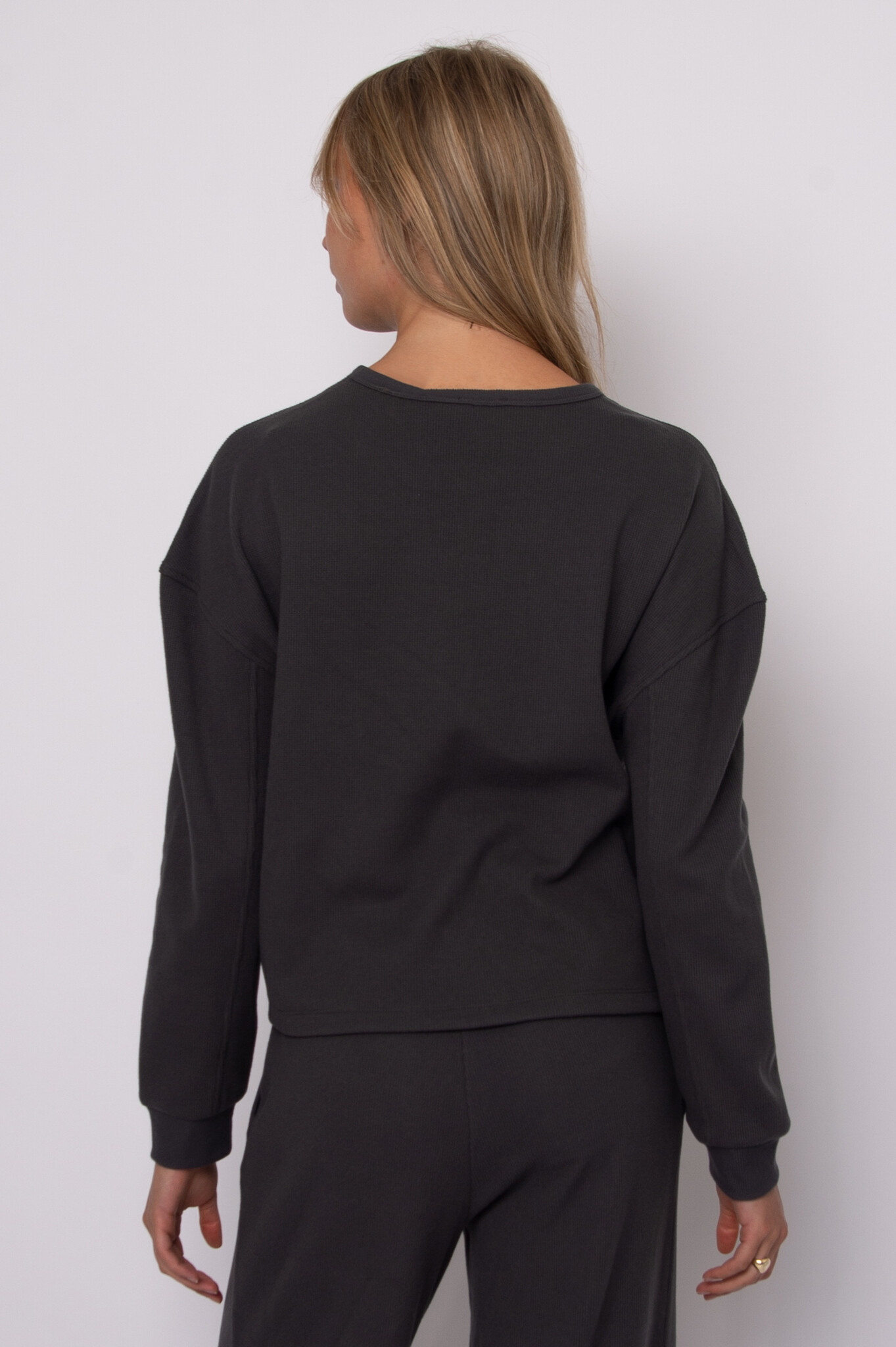 RD Style Henry Waffle Long Sleeve Henley