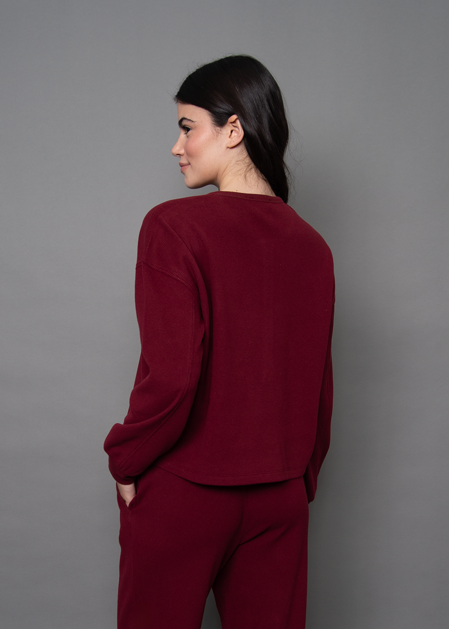 RD Style Henry Waffle Long Sleeve Henley