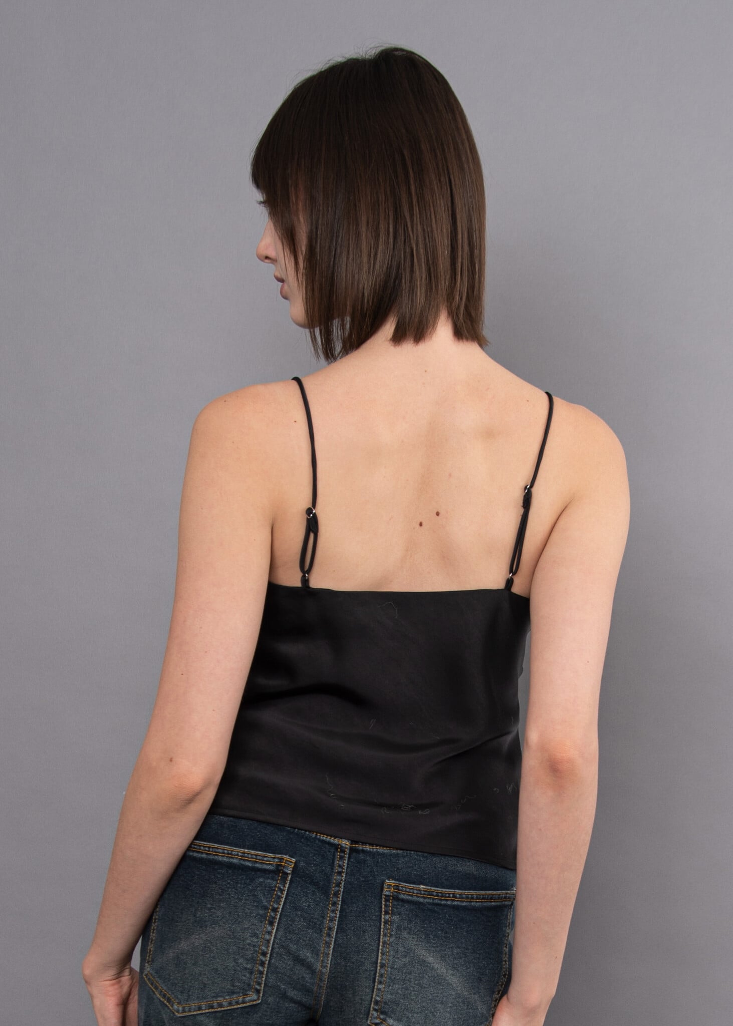RD Style Marli Lace Trim Satin Tie Front Cami