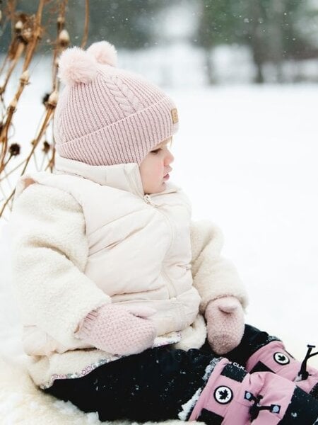 Calikids Knit Mittens with Cord