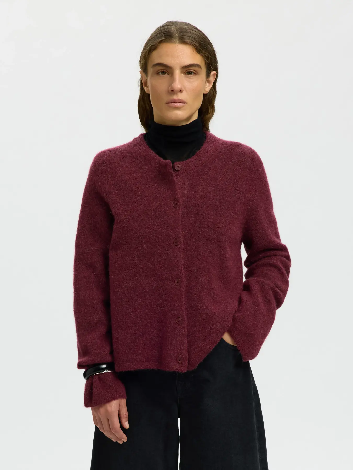 Selected Lulu New Knit Long Sleeve Cardigan