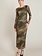 Black Tape Printed Mesh Maxi Dress