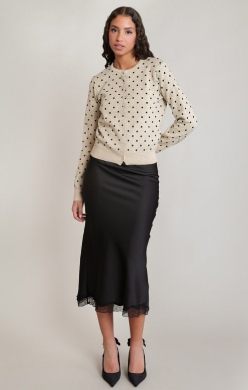 Dex Satin Lace Skirt