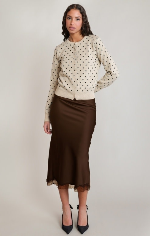 Dex Satin Lace Skirt